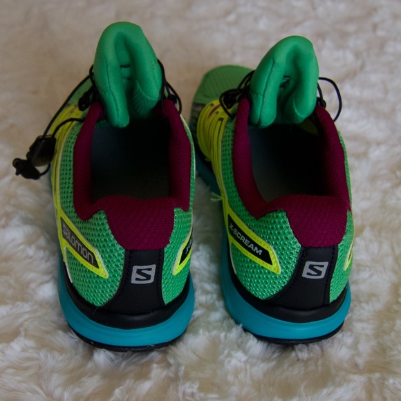 Salomon sneakers X-Scream city trail road/trail running green/yellow/plum - 7 - Picture 4 of 10